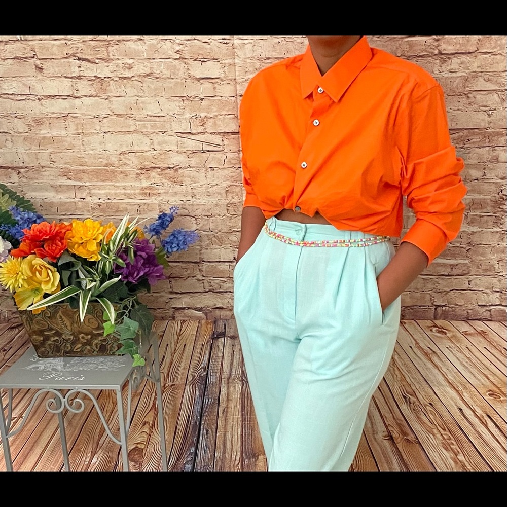 Plain orange shirt (oversized style)